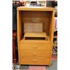 Image 1 : WOOD TONED TV ARMOIRE. FURNITURE