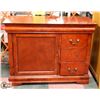 Image 1 : WOOD TONED SIDEBOARD AS IS MISSING HANDLES