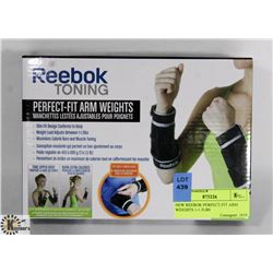 NEW REEBOK PERFECT-FIT ARM WEIGHTS 1-1.5LBS