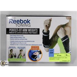 NEW REEBOK PERFECT-FIT ARM WEIGHTS 1-1.5LBS