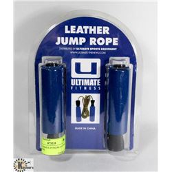NEW ULTIMATE FITNESS LEATHER JUMP ROPE