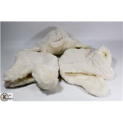 LOT OF 3 GIRLS FASHION TRAPPER HATS  " A TOQUE W/