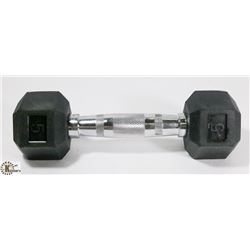 NEW PAIR OF RUBBER ENDED 5LB WEIGHTS