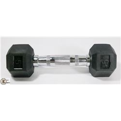 NEW PAIR OF RUBBER ENDED 5LB WEIGHTS