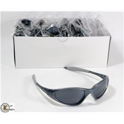 BOX OF GREY OAKLEY STYLED SUNGLASSES