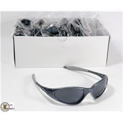 BOX OF GREY OAKLEY STYLED SUNGLASSES
