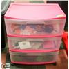 Image 1 : LARGE 3-DRAWER PINK STORAGE CONTAINER