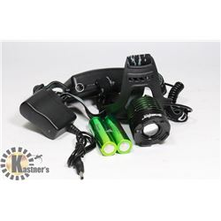 TACTICAL HEADLAMP WITH LITHIUM ION BATTERIES AND