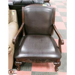 VINTAGE OVER-SIZED CHAIR - SOLID WOOD,
