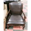 Image 1 : VINTAGE OVER-SIZED CHAIR - SOLID WOOD,