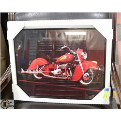 INDIAN MOTORCYCLE FRAMED PICTURE
