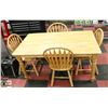 Image 1 : SOLID MAPLE TABLE WITH 4 ARROWBACK CHAIRS