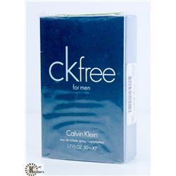 MENS CK FREE FOR MEN BY CALVIN KLEIN 50ML COLOGNE.