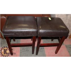 2 LEATHERETTE BAR STOOLS