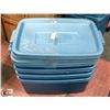 Image 1 : 4 RUBBERMAID STORAGE BINS 60/40.6/22.2 CM