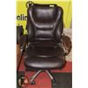Image 1 : LEATHER OFFICE CHAIR - SCRATCHES ON THE BACK.