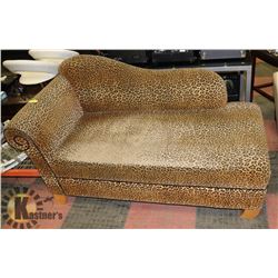 ESTATE CHEETAH PRINT SOFA (HAS SOME