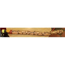 AUTHENTIC HAND CARVED DIDGEREIDOO NSI, 4FT LONG.