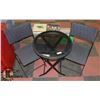 Image 1 : WICKER TABLE AND CHAIR DECK SET