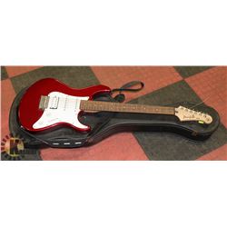 CHERRY RED YAMAHA PACIFICA ELECTRIC GUITAR W/ CASE