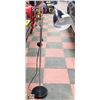Image 1 : TALL BLACK ADJUSTABLE HEIGHT TILTING LAMP.
