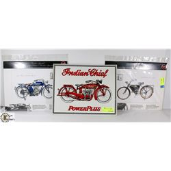 LOT OF 3 CLASSIC MOTORCYCLE PICTURES