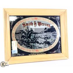 SMITH AND WESSON MIRRORED FRAMED PICTURE