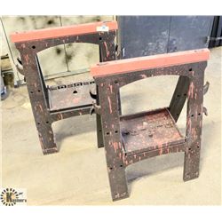 PAIR OF PLASTIC SAW HORSES. TOOLS
