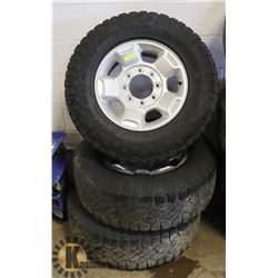 LOT OF 3 GOOD YEAR WRANGLER TIRES 265/70R17.