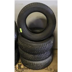 LOT OF 4 NOKIAN 195/70R14 TIRES.