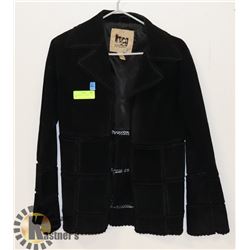 H & G GENUINE LEATHER COAT SZ MED