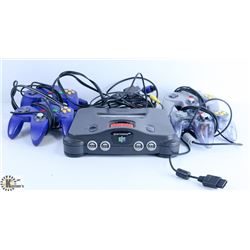 BOX W/VINTAGE NINTENDO 64 CONSOLE INCL.