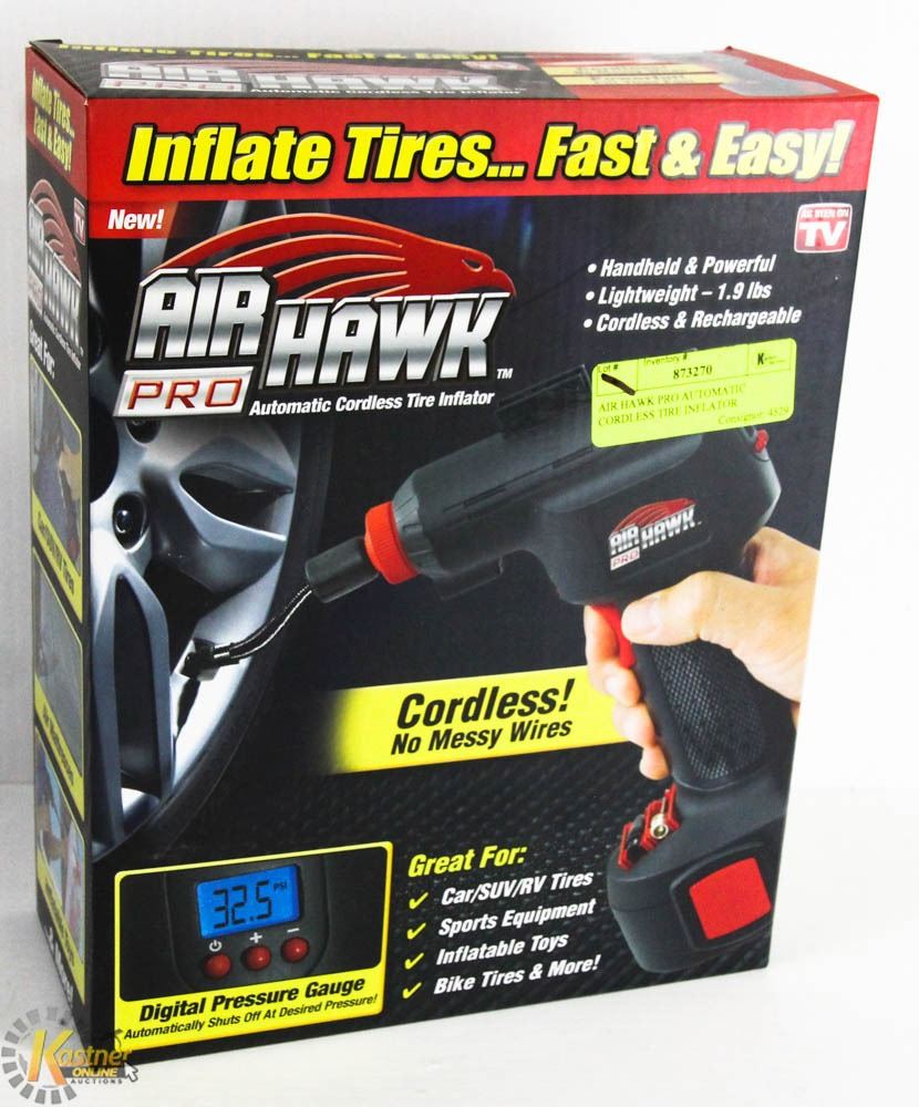 AIR HAWK PRO AUTOMATIC CORDLESS TIRE INFLATOR