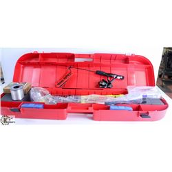 NEW ICE FISHING CASE WITH UGLY STICK ROD, FRABILL