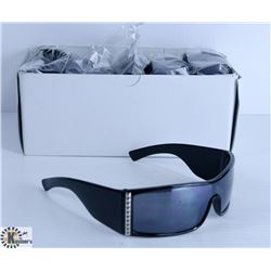 BOX OF BLACK DESIGNER SUNGLASSES