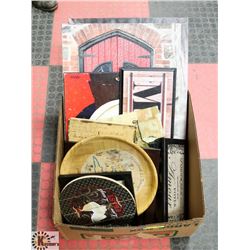BOX FULL OF WALL PICTURES, DECOR,