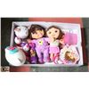 Image 1 : BOX W/HELLO KITTY & DORA TOYS INCL. DORA