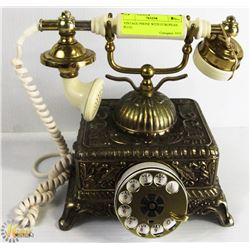VINTAGE PHONE WITH EUROPEAN PLUG.
