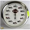 Image 1 : HARLEY DAVIDSON WALL CLOCK 13.5" DIAMETER