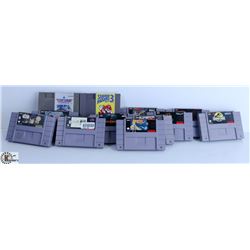 10 SUPER NINTENDO GAMES & 2 NES GAMES.