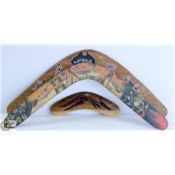 LOT OF 3 HAND CRAFTED BOOMERANGS FROM AUSTRALIA