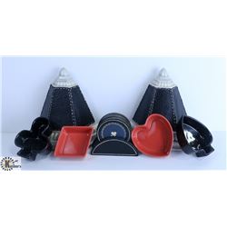 POKER ROOM DECOR, LEATHER FLOATING SHELVES AND