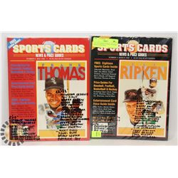 LOT OF 2 SPORTS CARDS / LEGENDS PRICE GUIDE WITH