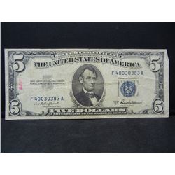 1953 S $5.00 Blue Seal