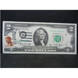 1976 $2.00 FDI With Stamp Gem Crisp Note