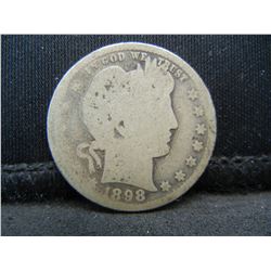 1898 O Barber Quarter