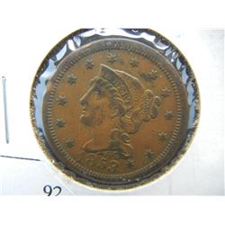 1853 Large Cent XF Nice