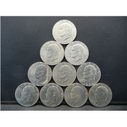 (10) Ike Dollars Various Grades and Dates