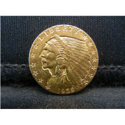 1929 $2.50 Gold Indian CH BU