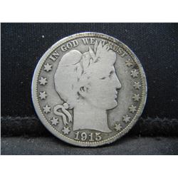1915 Barber Half Dollar VG+ Key Date